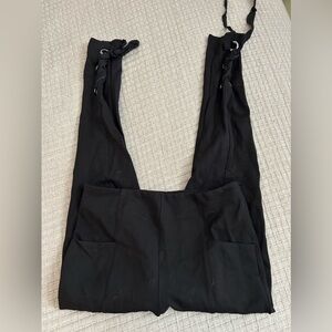 urban outfitters black tie pants